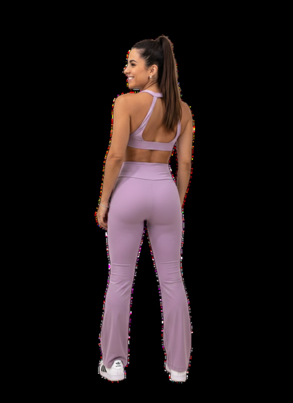 Conjunto top e legging MAF em cor vibrante.